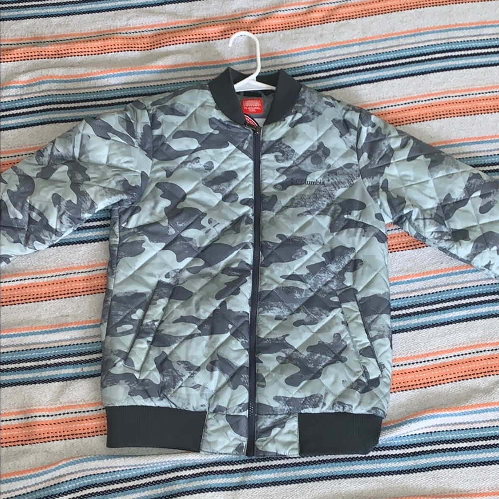 Columbia Grey Camo Printed bomber